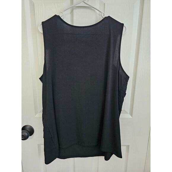 NWT Lane Bryant Sleeveless Layered Black Top Size 18/20 (1X) - Picture 3 of 3